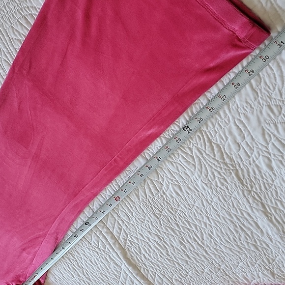 Juicy Couture Pink Velour Pants with Wide Waistband and Wide Leg - Picture 7 of 13